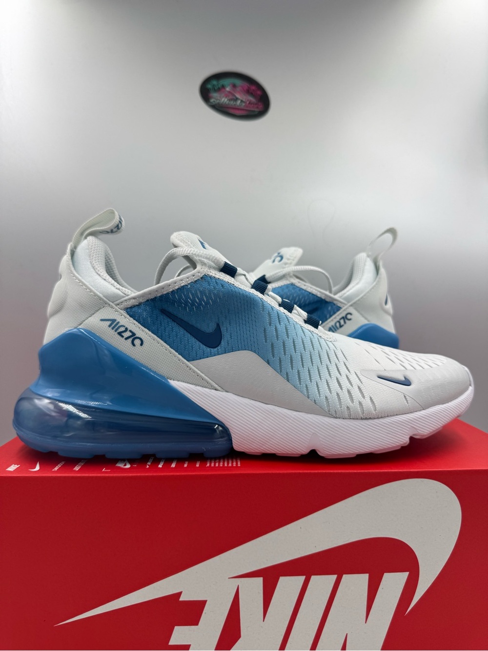 Nike Air Max 270 GS Off White Court Blue BRAND NEW Size 7Y